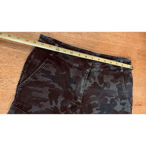 JAMES JEANS BOYFRIEND CARGO SHADOW CAMOUFLAGE COMBAT JOGGER PANTS SZ 26 - Picture 6 of 14